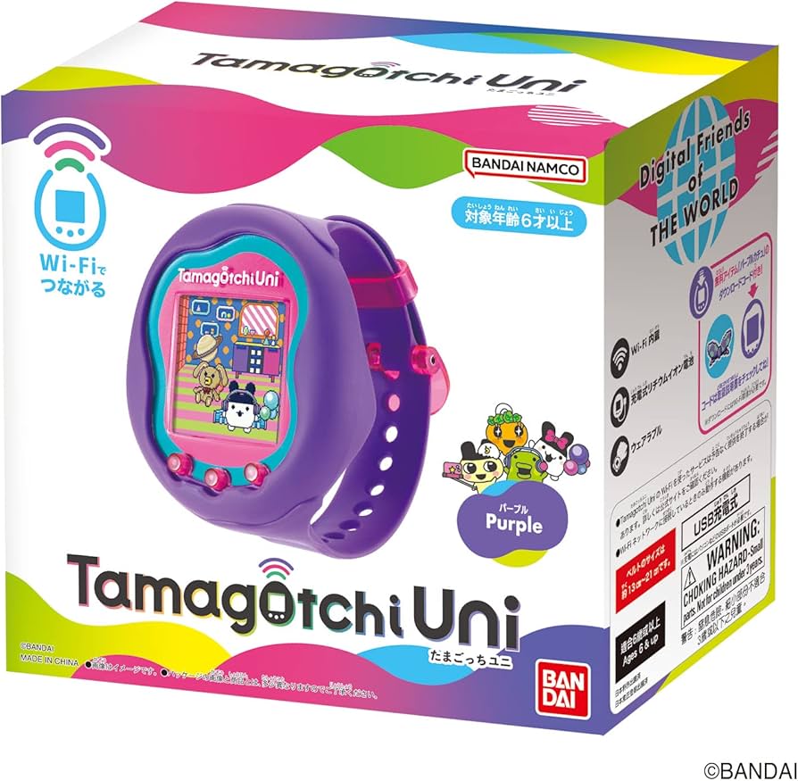 BANDAI Tamagotchi Uni Purple, Handheld, Battery Powered, 1 Player