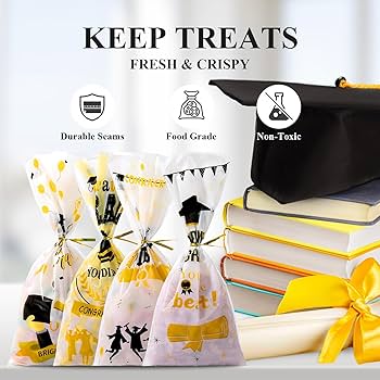 Amazon.com: idolpack 50 Pack Graduation Cellophane Treat Bags 2025