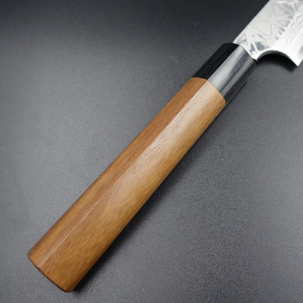 Amazon｜仙助 柳刃包丁 ダマスカス 安来鋼青紙2号 270mm 紫檀シノギ柄