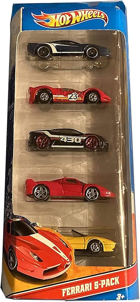 Amazon.com: Hot Wheels 5 pack Race, Ferrari Vehicle Gift Pack Car