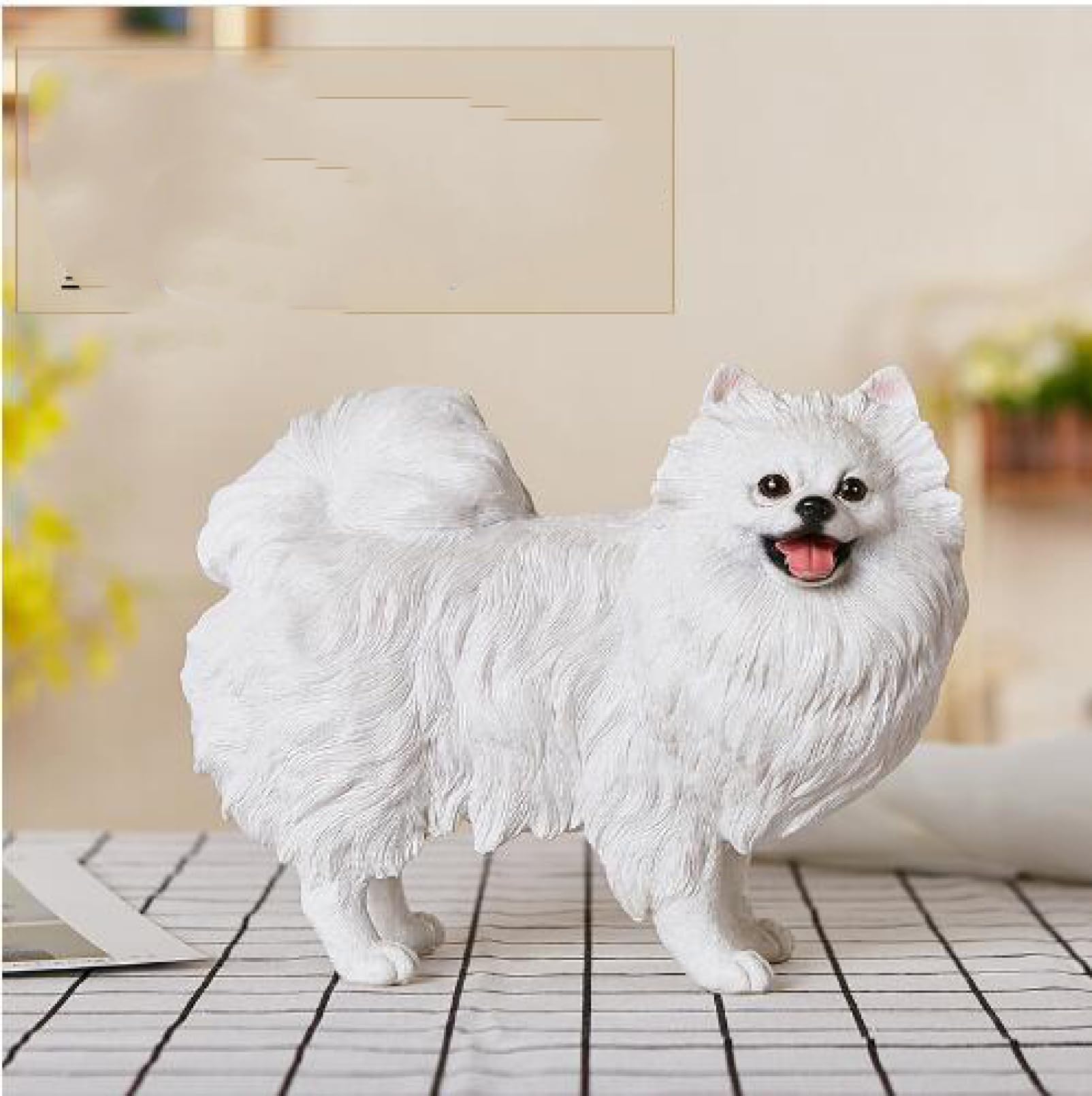 Amazon.co.jp: 犬 置物 ポメラニアン 彫像彫刻現代シミュレーション