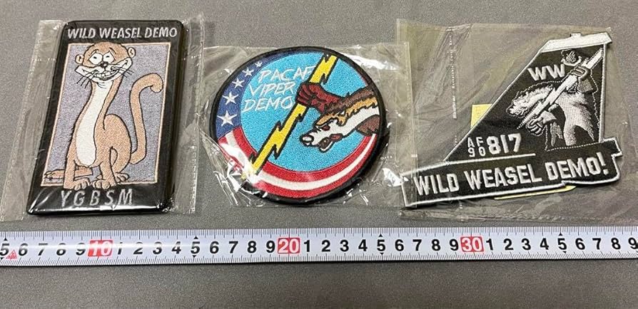 Amazon.co.jp: USAF PACAF F16 デモチーム パッチ 3枚セット 三沢基地