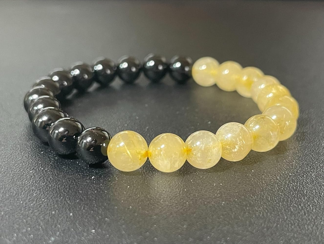 Amazon | ブレスレット ルチル×オニキスブレス コラボ ルチルクォーツ