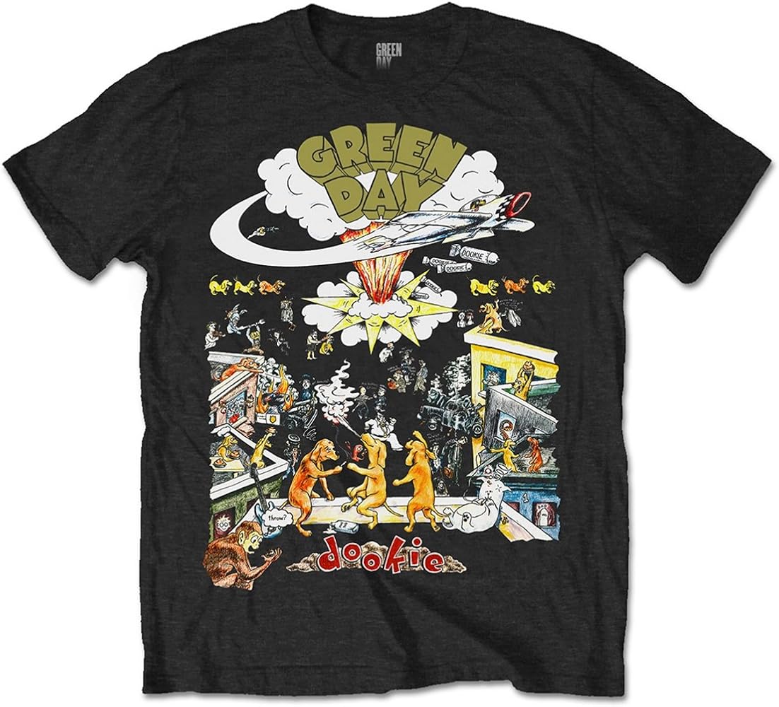 Amazon.com: Green Day 1994 Dookie Tour Classic Fit T-Shirt Black