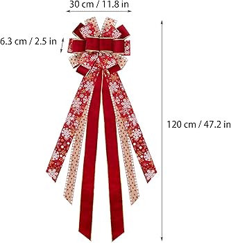 Amazon.co.jp: Lucleag クリスマスツリートッパーリボン 11.8 x 47.2