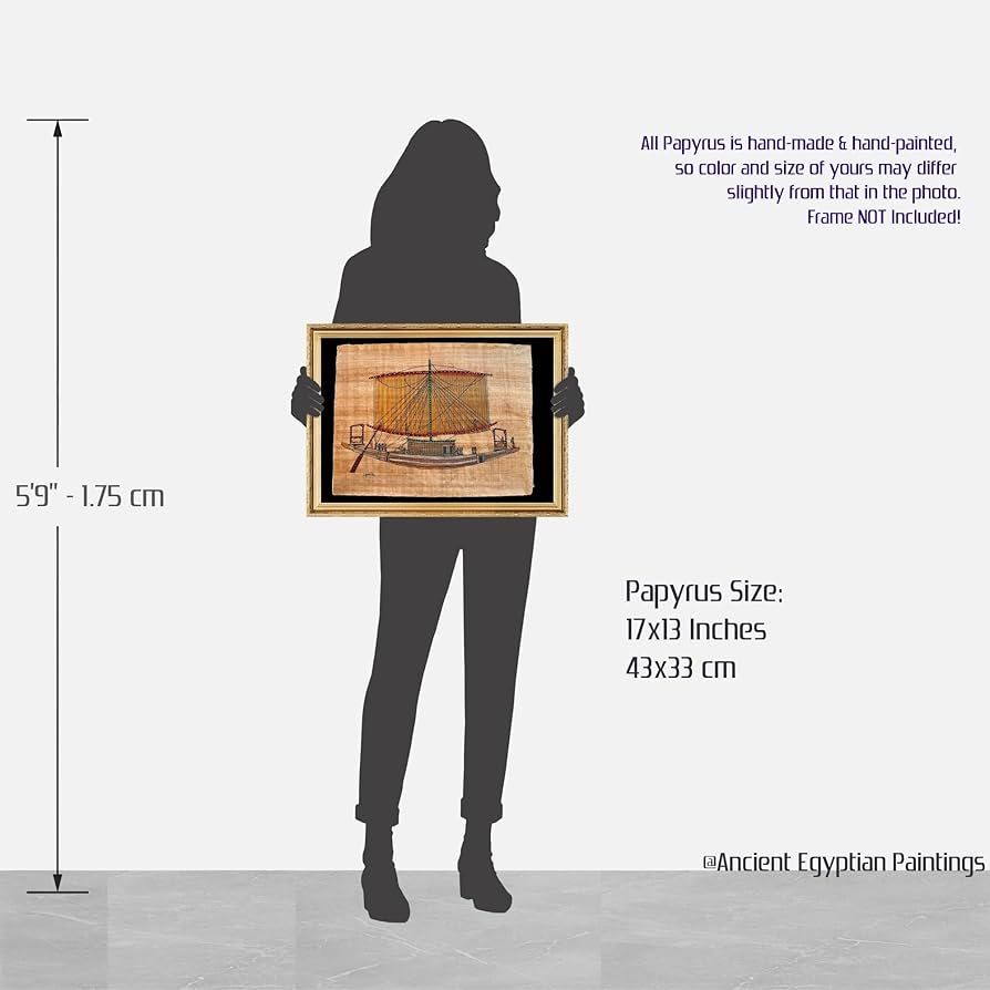 Amazon.co.jp: 古代エジプトの帆船、エジプト パピルスアートウォール