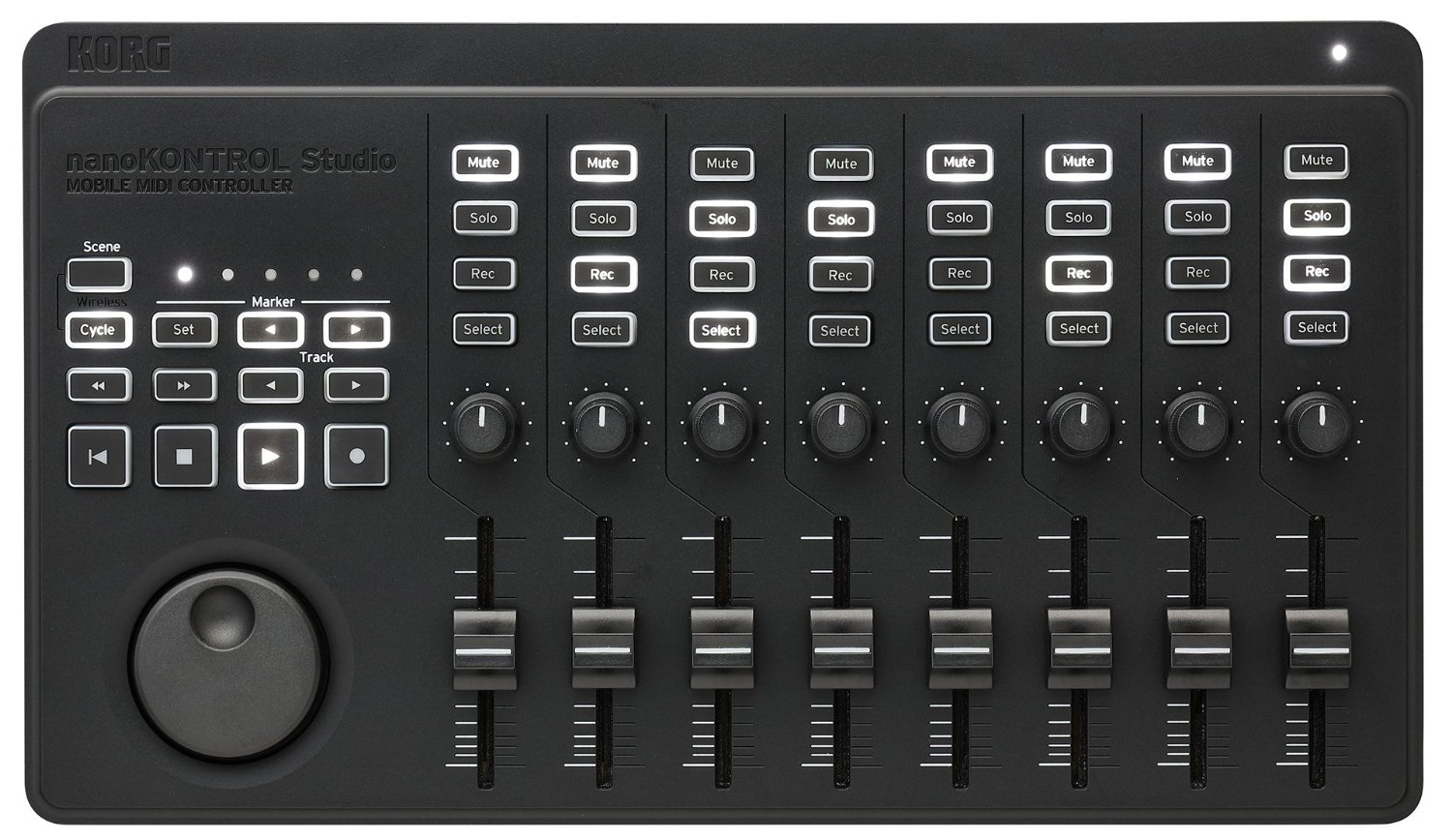 Korg nanoKONTROL Studio Bluetooth/USB MIDI Control Surface with 8