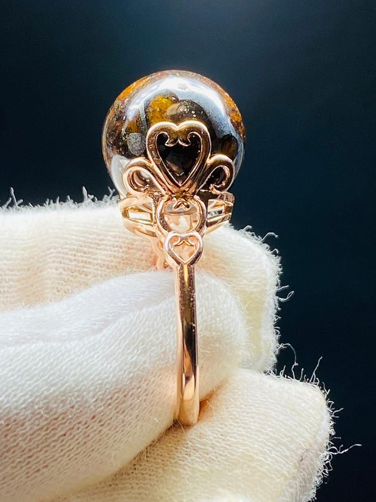 Amazon | 【鑑別書選択可能】 パラサイト隕石指輪 玉径15.4㍉ 指輪