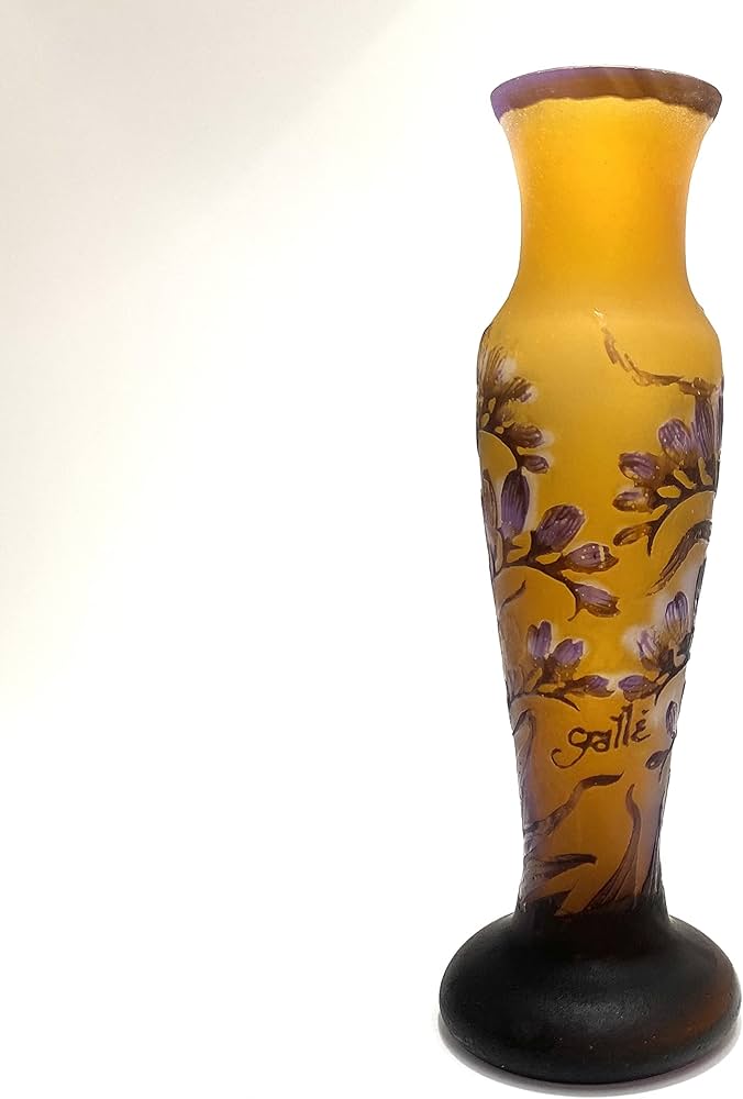 Amazon.co.jp: 【証明書付】【希少】 エミールガレ 花器 高23cm 幅7.5