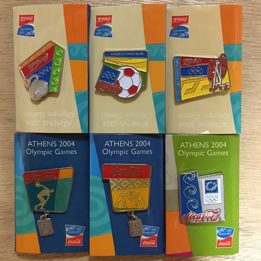 Amazon | コカ コーラ アテネオリンピック ピンバッジ コレクション 6