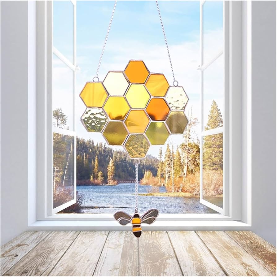 Amazon.co.jp: ステンドグラスパネル ステンドウィンドウ吊り下げ