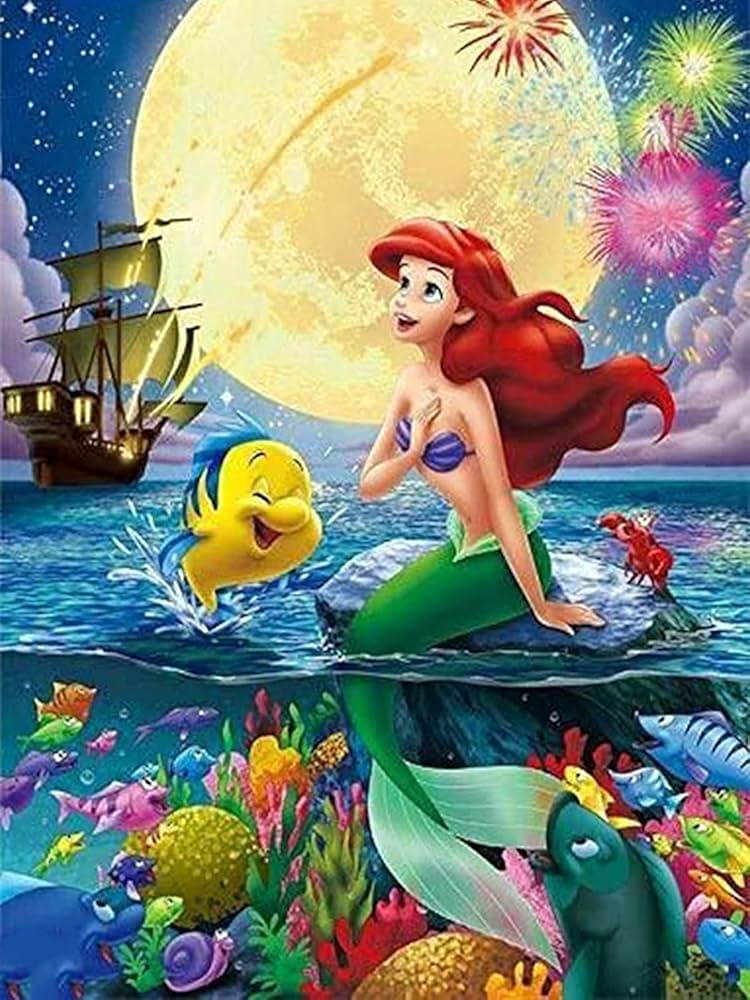 Amazon | 5Dダイヤモンドアート ディズニー アリエル ディズニー 人魚