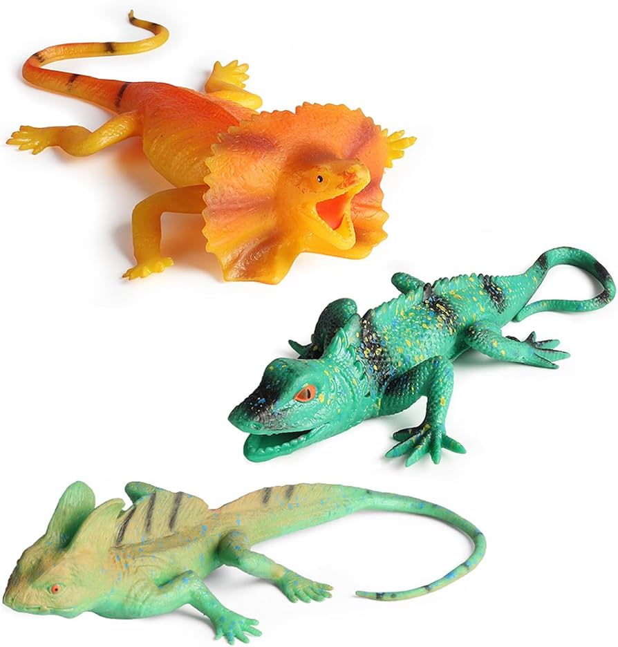 Amazon | BACALYSO | トカゲ フィギュア 3点セット 動物 有鱗目 トカゲ