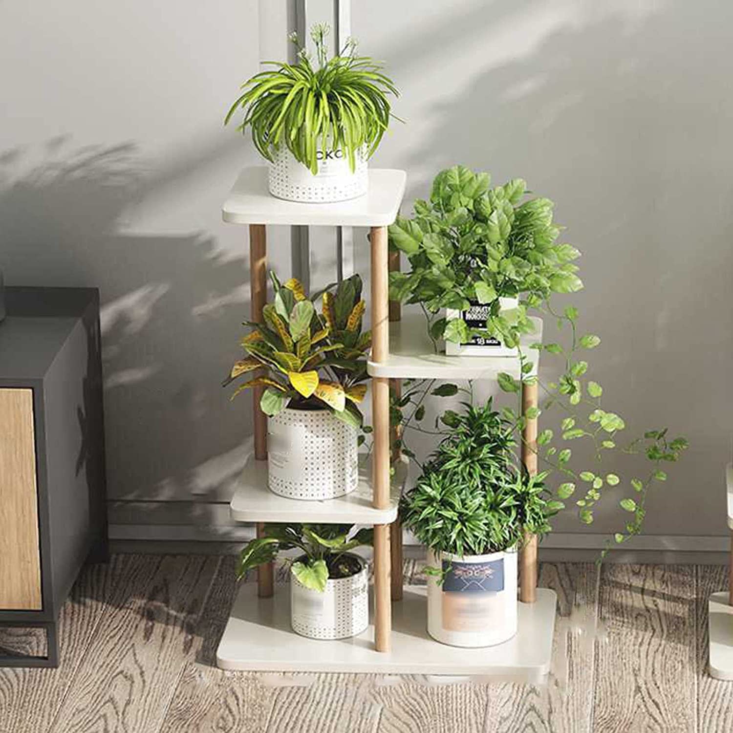 Amazon.co.jp: フラワースタンド 室内 盆栽棚 4層/5層/6層/7層 観葉
