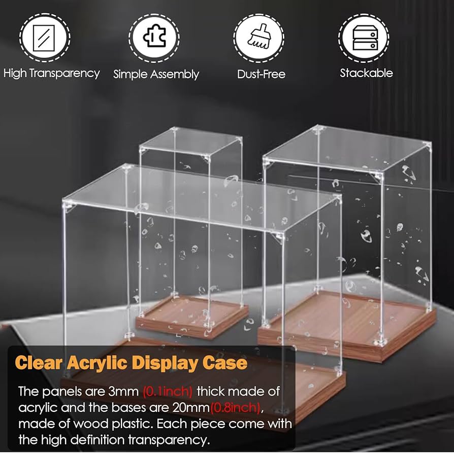 Amazon.co.jp: アクリルボックス 透明 10 20 30 40 50 60 70 cm 長さ