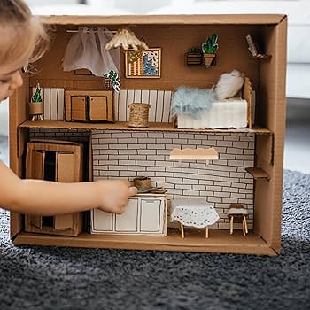 Amazon.co.jp: VILLCASE ドールハウス 壁 棚、 1:12 スケール