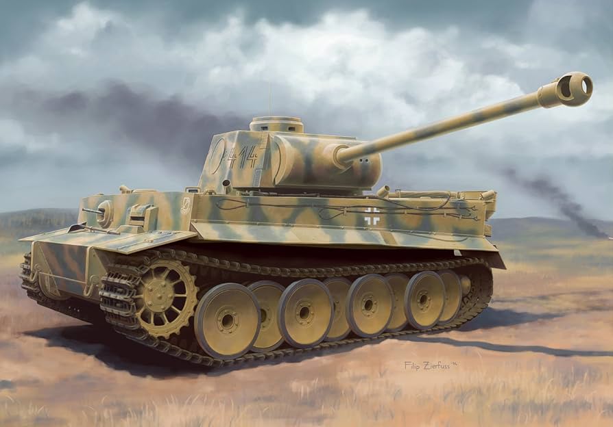 Amazon.com: Dragon Models 1/35 Tiger I Ausf. H2 Vehicle Model