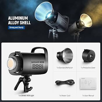 Amazon.com : NEEWER CB100C 130w RGB LED Video Light, APP/2.4G