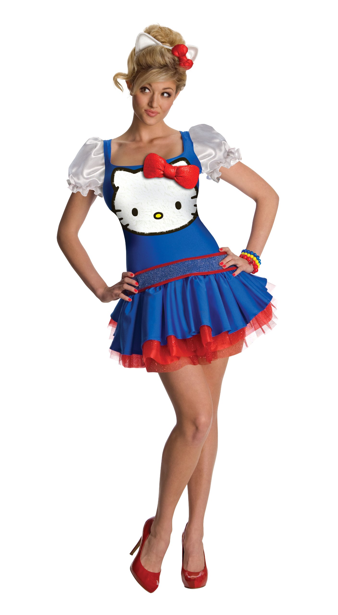 Amazon.co.jp: Hello Kitty Blue Dress Adult Costume ハローキティ
