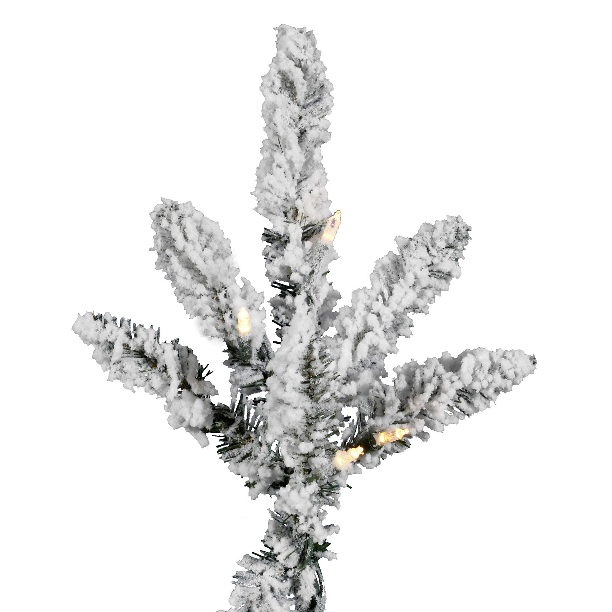 Amazon.com: Vickerman 7.5' Pre-Lit Artificial Flocked Utica Fir