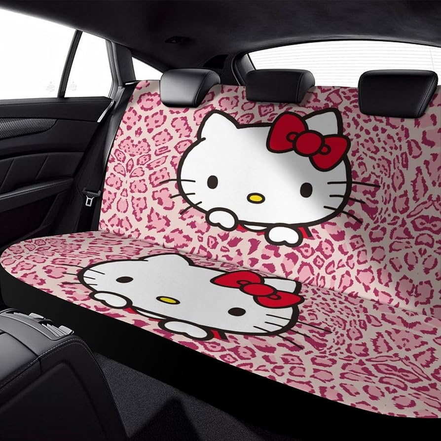 Amazon.co.jp: カーシートカバー ハローキティ ピンクのヒョウ柄 車