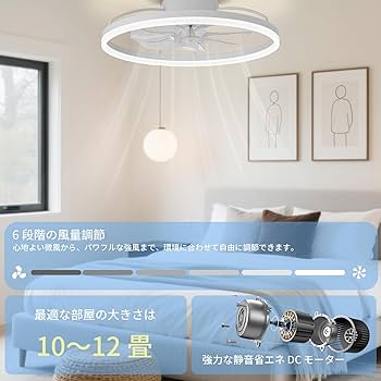 Amazon.co.jp : LANMEL led シーリングファンライト サーキュレーター