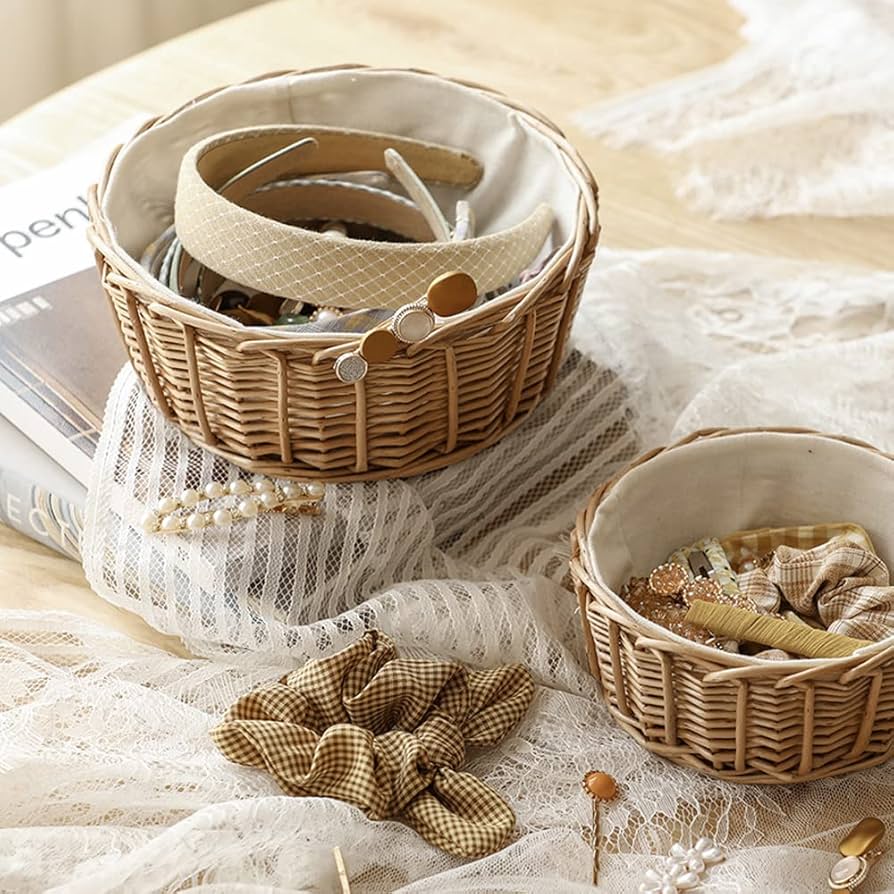 Amazon.co.jp: 収納かご ラタンカゴ バスケット 柳藤編み ラタンかご