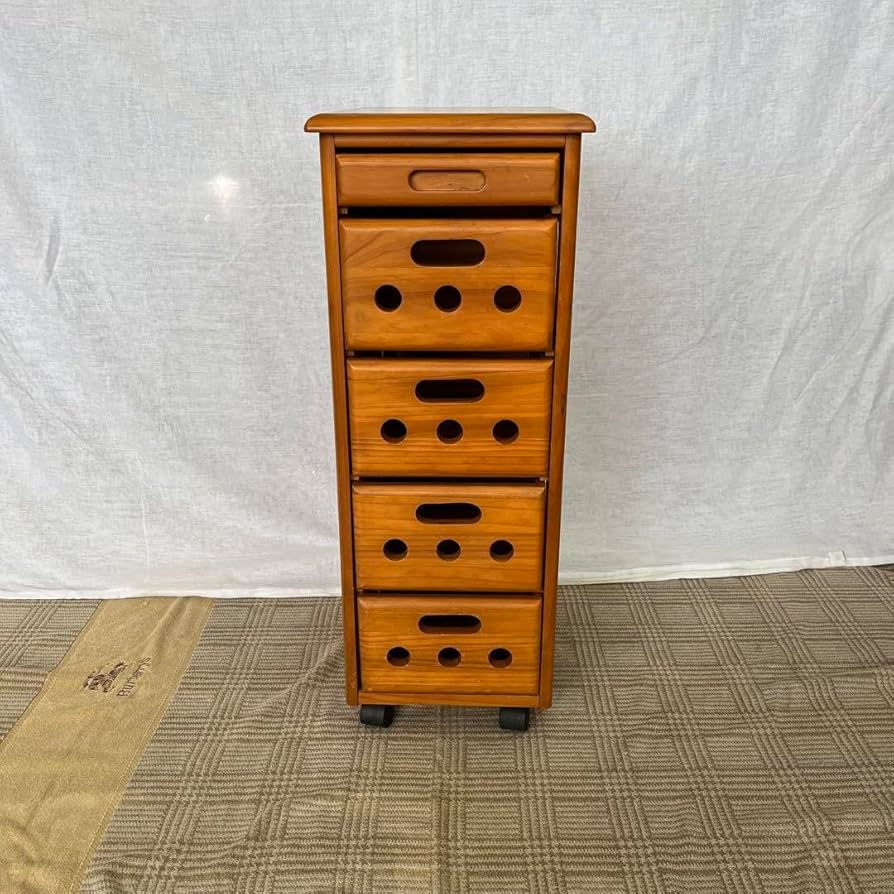 Amazon｜アンティーク北欧レトロ 木製 キッチンワゴン 野菜ストッカー