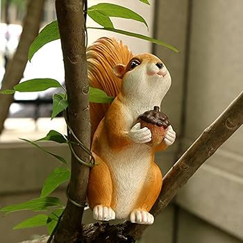 Amazon.co.jp: Freneci 樹脂リス置物リスオーナメントグッズ動物モデル