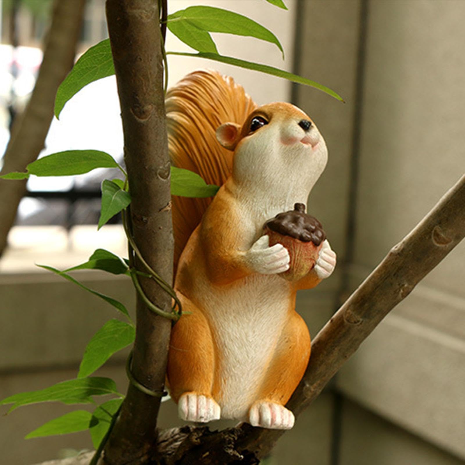 Amazon.co.jp: Freneci 樹脂リス置物リスオーナメントグッズ動物モデル