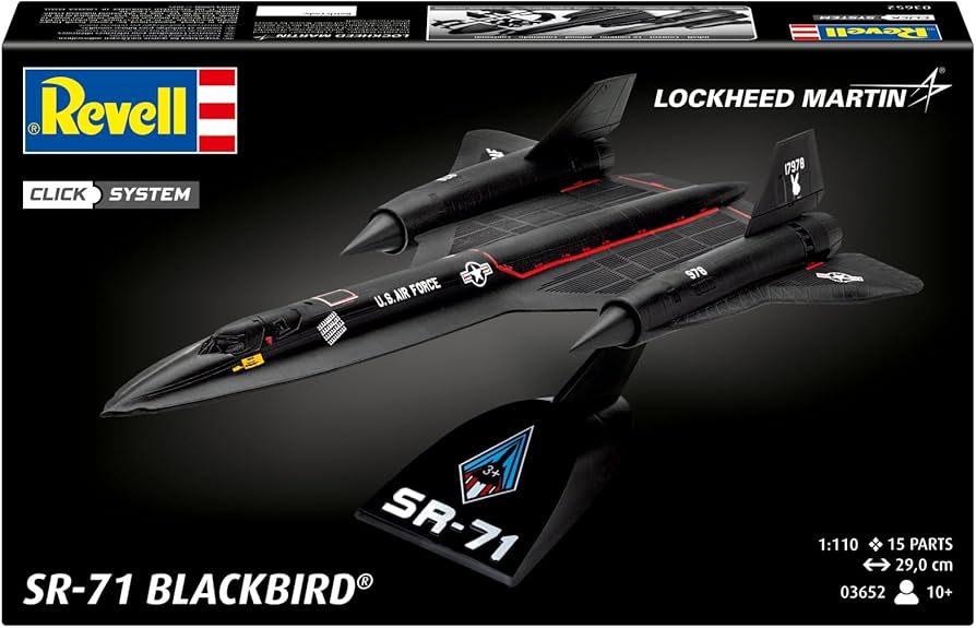 Revell 03652 Lockheed SR-71 Blackbird (Click System) 1:110 Scale