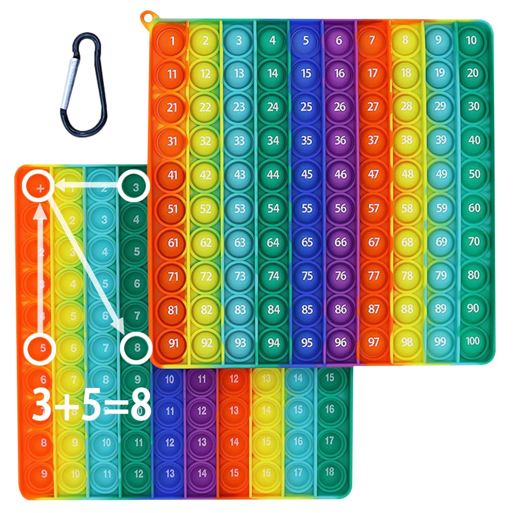 Amazon | スクイーズ玩具 (数字1～100 たしざん 両面印刷)プッシュ