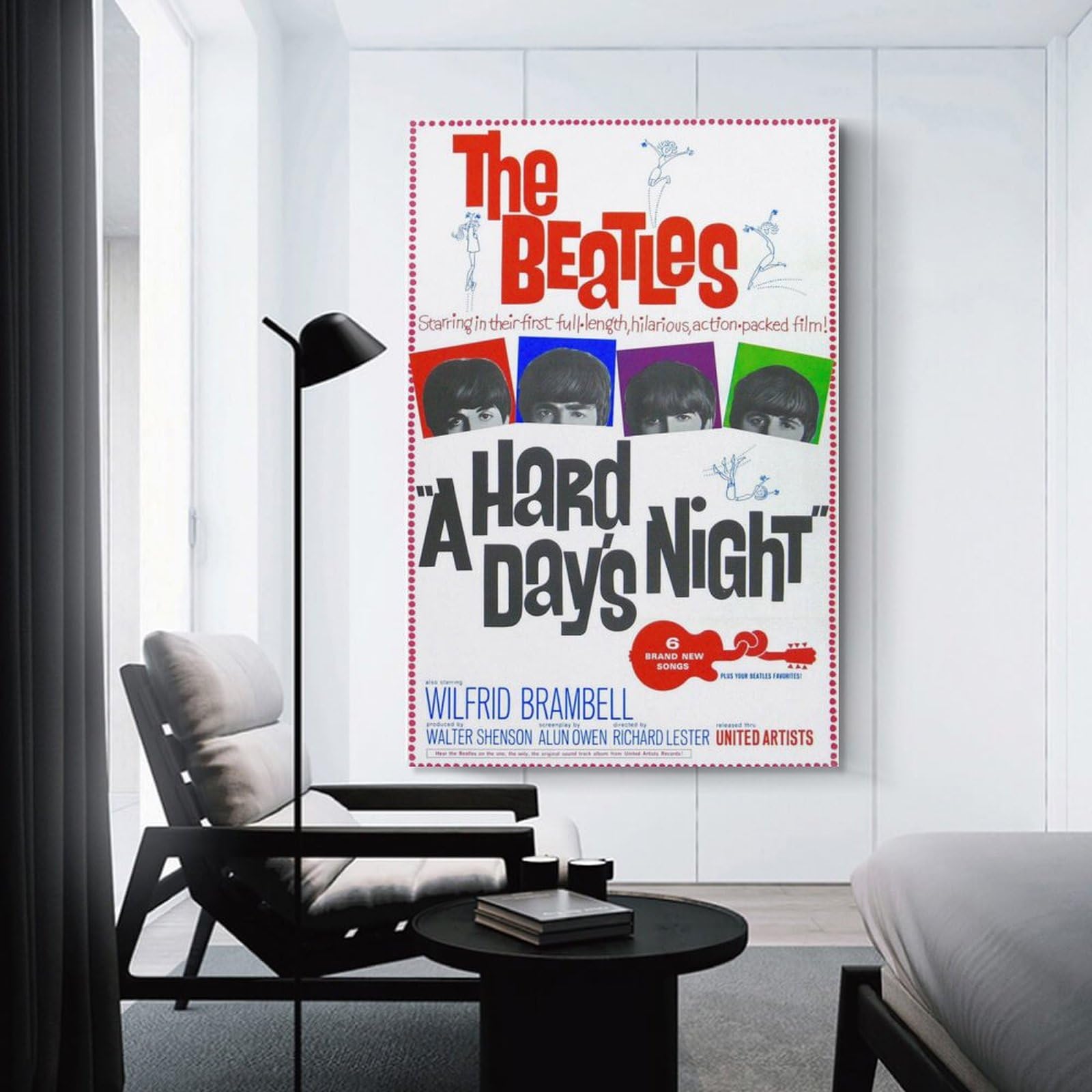 Amazon.co.jp: A Hard Day's Night古典映画のポスタービートルズが