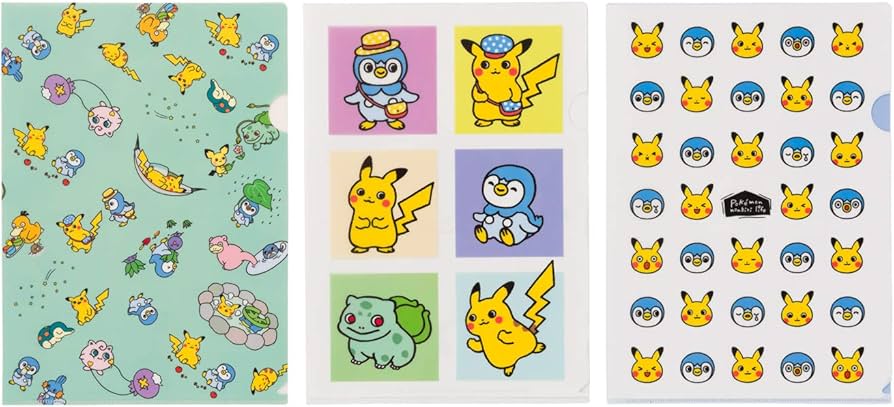Amazon.co.jp: ポケモンセンターオリジナル A4クリアファイル3枚セット