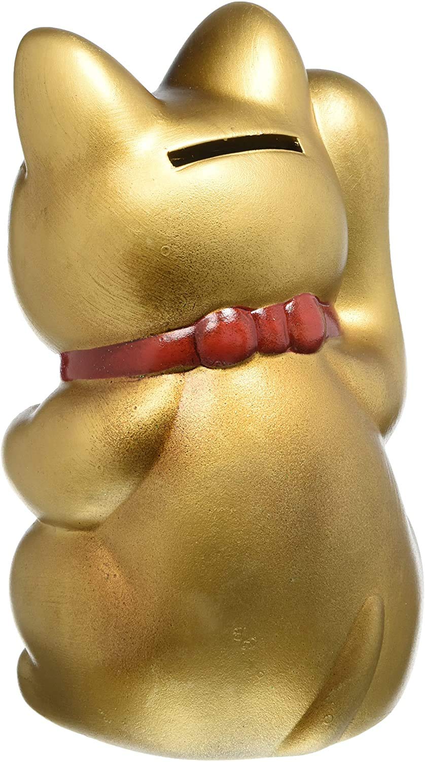 Amazon | 瀬戸焼レトロ招き猫貯金箱金 (K5245)愛知県の工芸品Seto-yaki