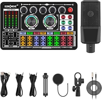 Amazon | BONKYO F999 ライブ オーディオインターフェース MS60 マイク