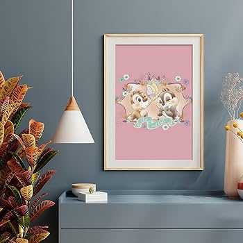 Amazon.co.jp: チップとデール ポスター 絵画 インテリア 壁紙用 壁紙