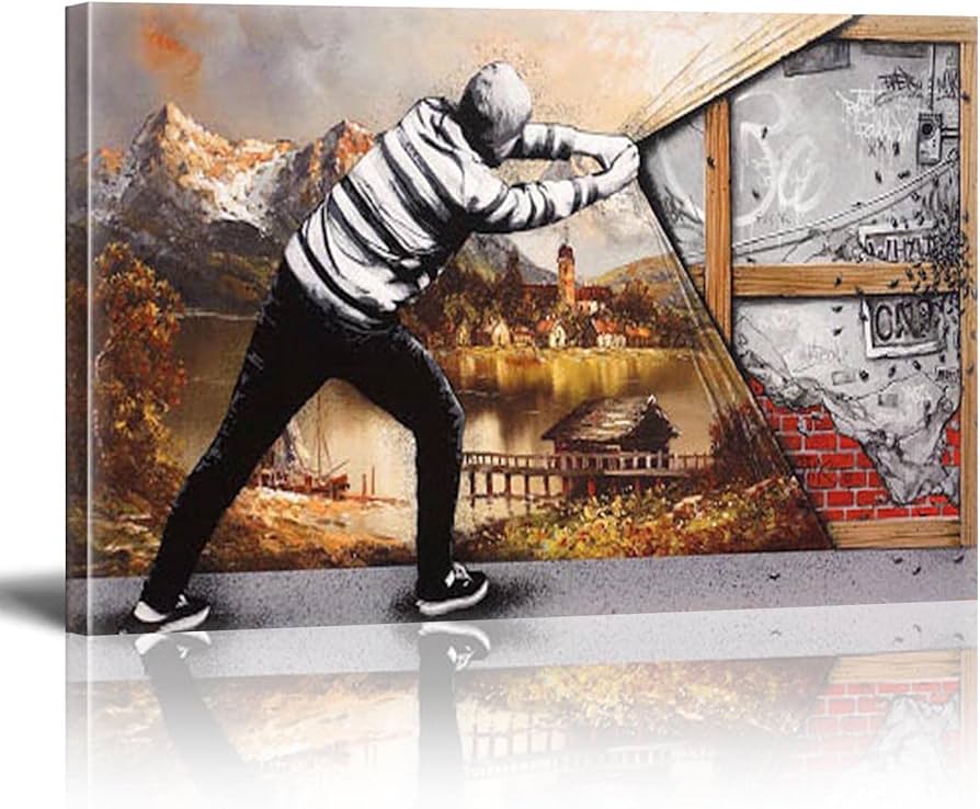 Amazon.co.jp: Banksy バンクシーンストリートグラフィティレプリカ