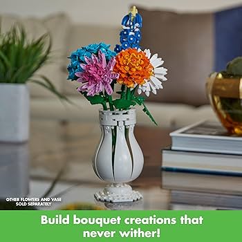 Amazon.com: Brickcraft Botanicals Pink Dahlia Flower Building