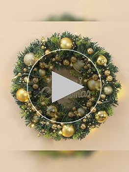 Amazon.co.jp: SCLYX クリスマスリース 玄関ドア用 北欧風 シルバー