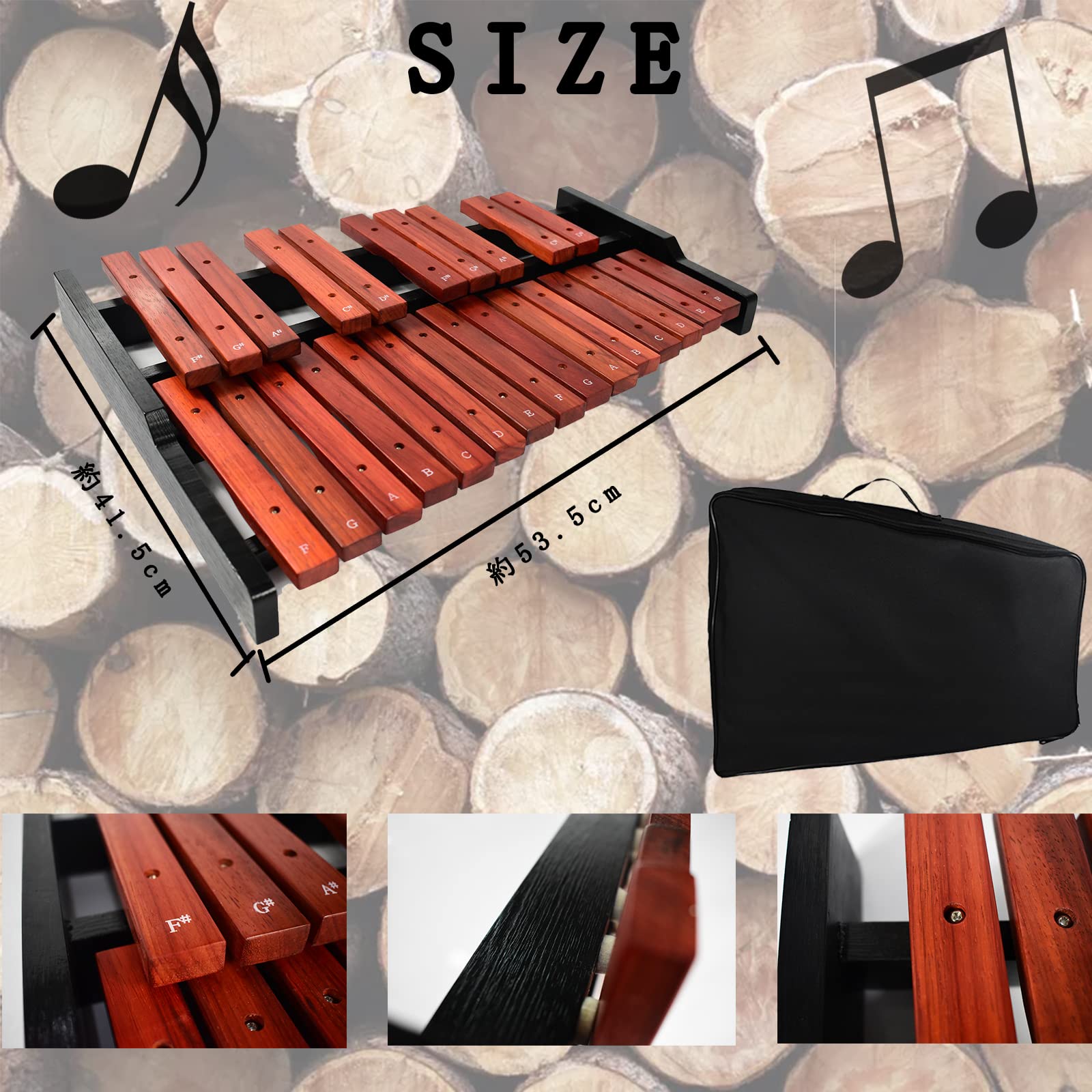 Amazon | Enhong 25音 木琴 卓上木琴 パーカッション 2本マレット付き