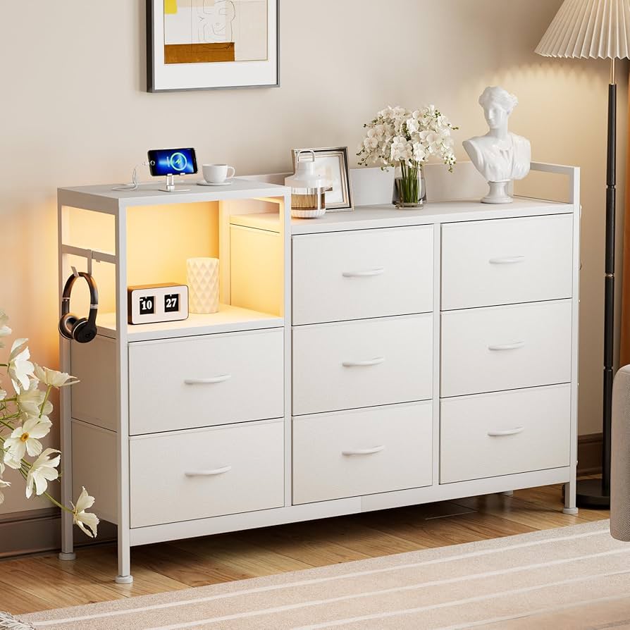 Amazon｜IKIFLY チェスト収納 タンス 棚付き 箪笥 リビング収納 箪笥
