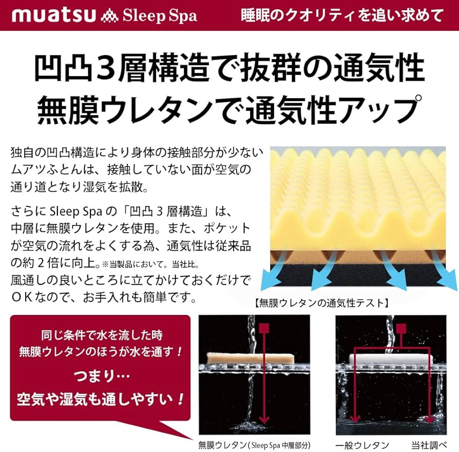 Amazon｜ムアツ スリープスパ ふとん PLATINUM ハイバウンド Sp-2
