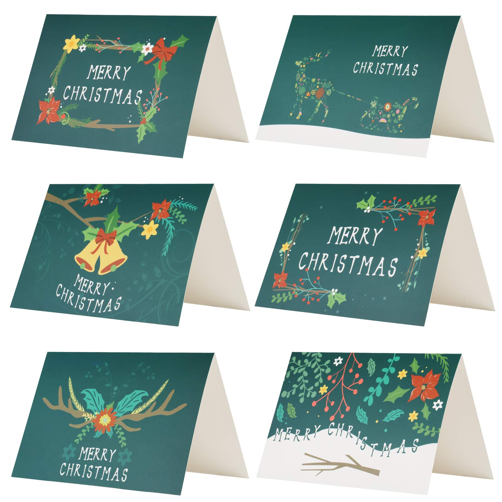 Amazon | Kesote クリスマスカード メッセージカード 24枚 封筒付き