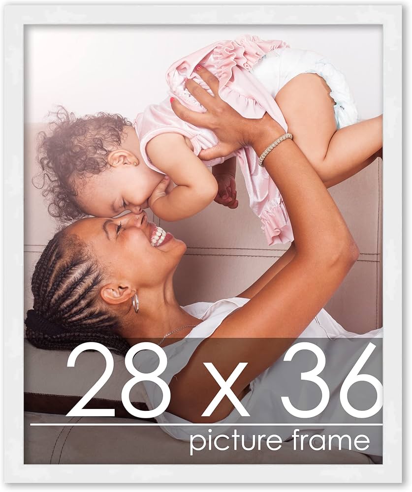 Amazon.co.jp: 28 x 36 Contemporaryホワイト木製写真フレーム – UV
