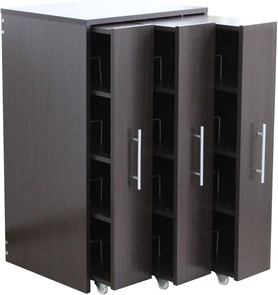 Amazon｜J-Supply 12段 収納棚 本棚 スリム 大容量 ラック キャスター