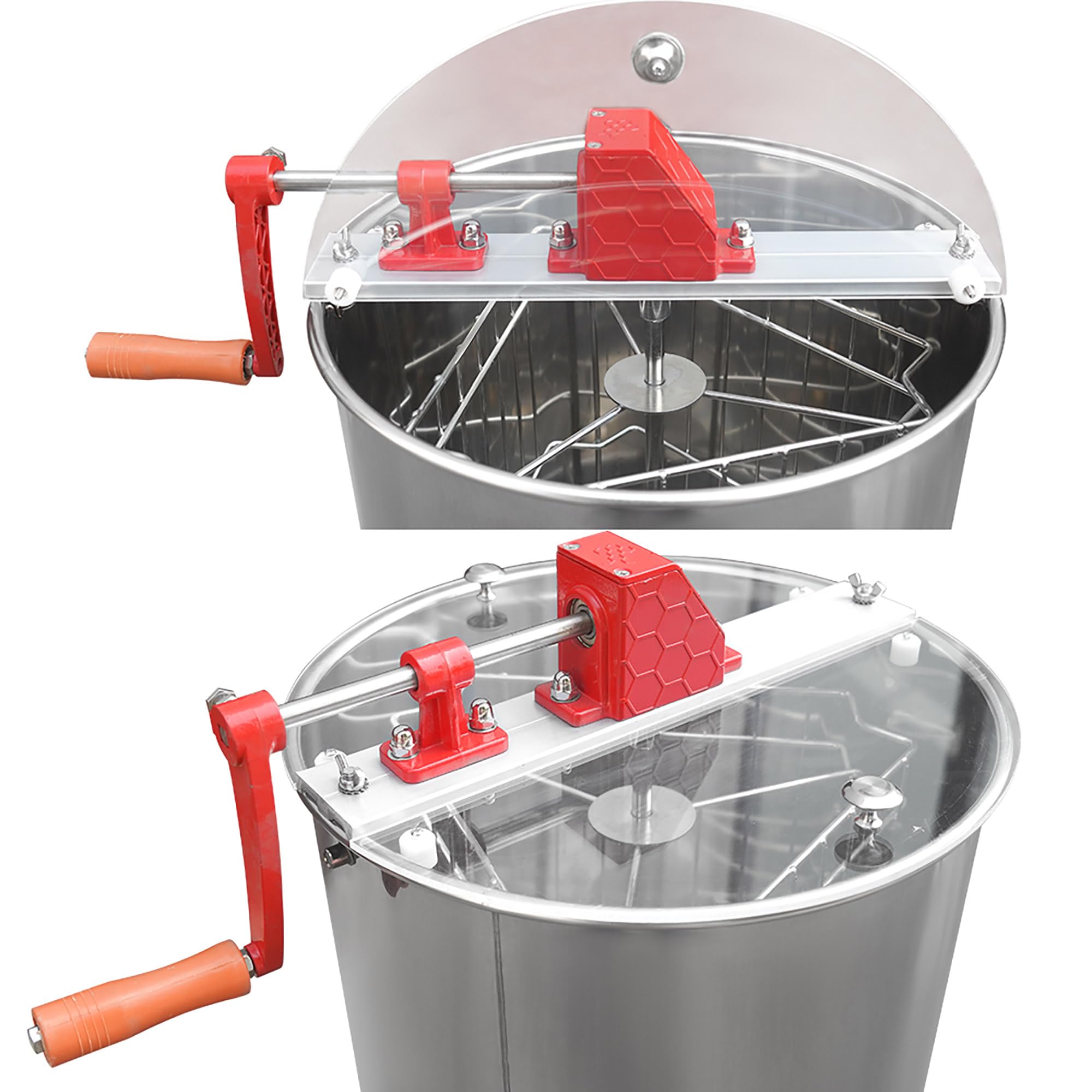 Amazon | 蜂蜜分離器 遠心分離機 採蜜機 3フレーム 手動式 遠心分離機