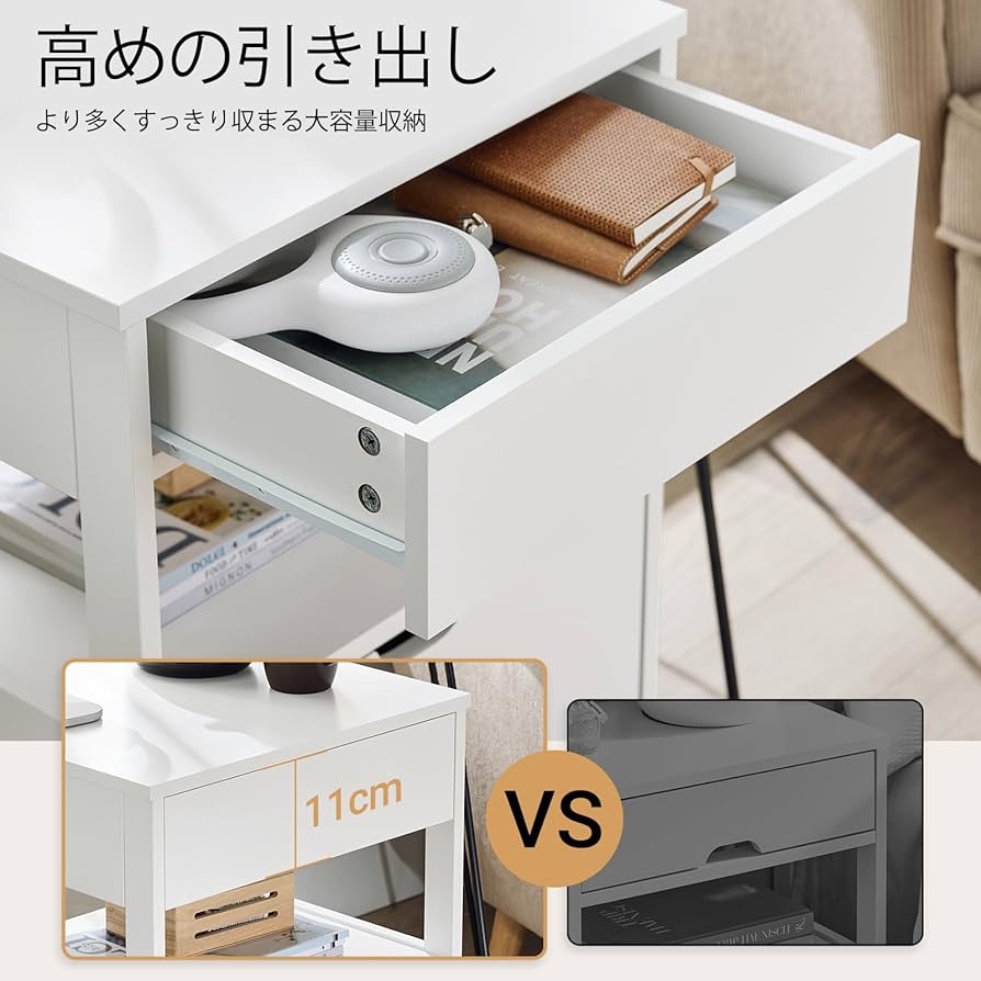 Amazon.co.jp: SoBuy ベッドサイドテーブル ナイトテーブル ベッド横