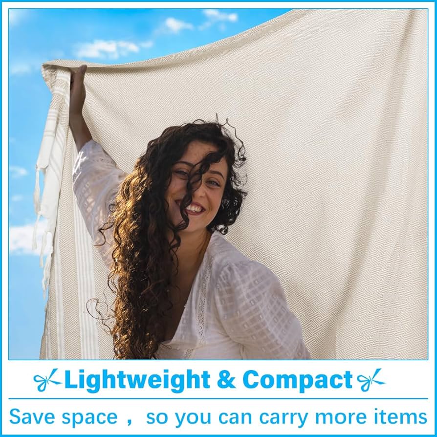 Amazon.com: Vikumond Oversized Turkish Beach Towel Blanket XXL