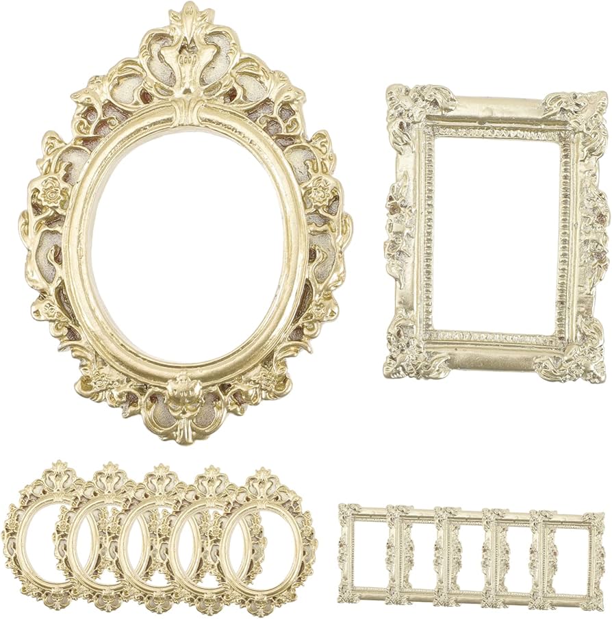 Amazon.co.jp: STAHAD 12個 フォトフレーム ミニフレーム 金の額縁